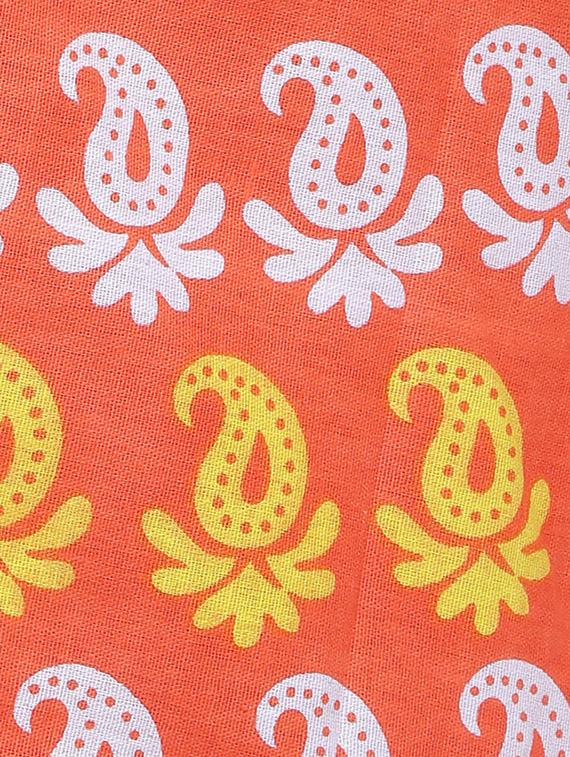 orange printed flared skirt - 18327748 - Zoom Image - 5