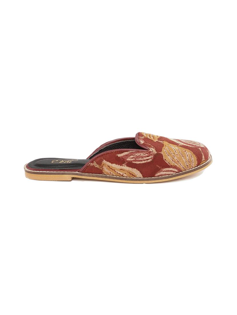 red slip on mules - 18328140 - Zoom Image - 2