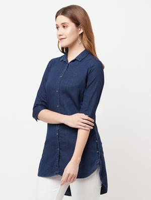 high low solid shirt - 18328650 - Standard Image - 2