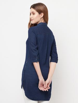 high low solid shirt - 18328650 - Standard Image - 3