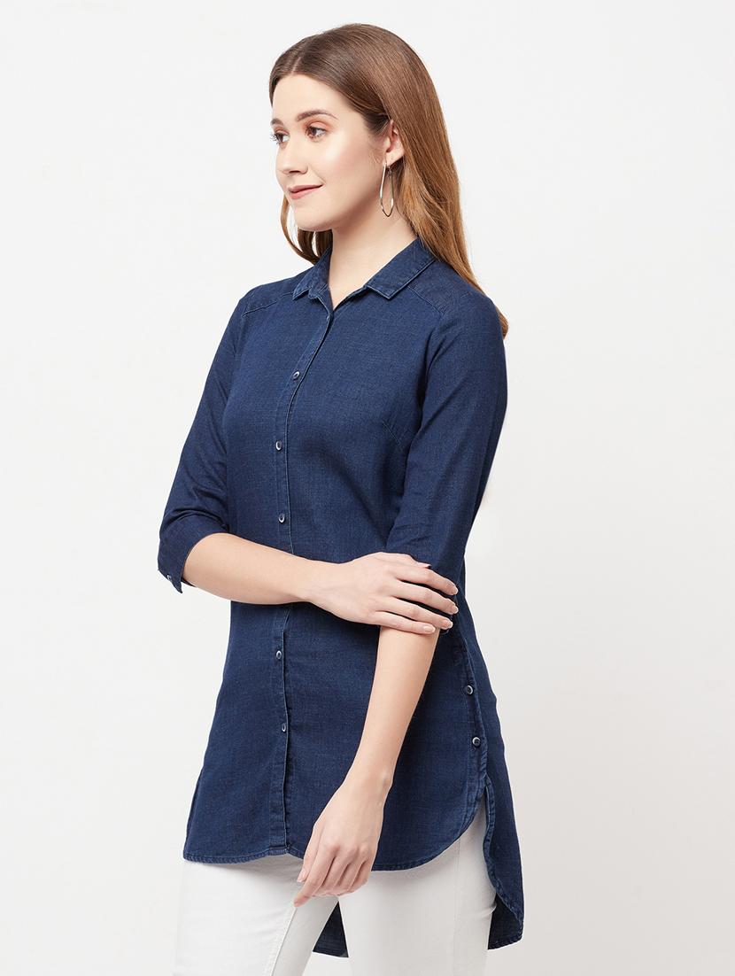 high low solid shirt - 18328650 - Zoom Image - 2