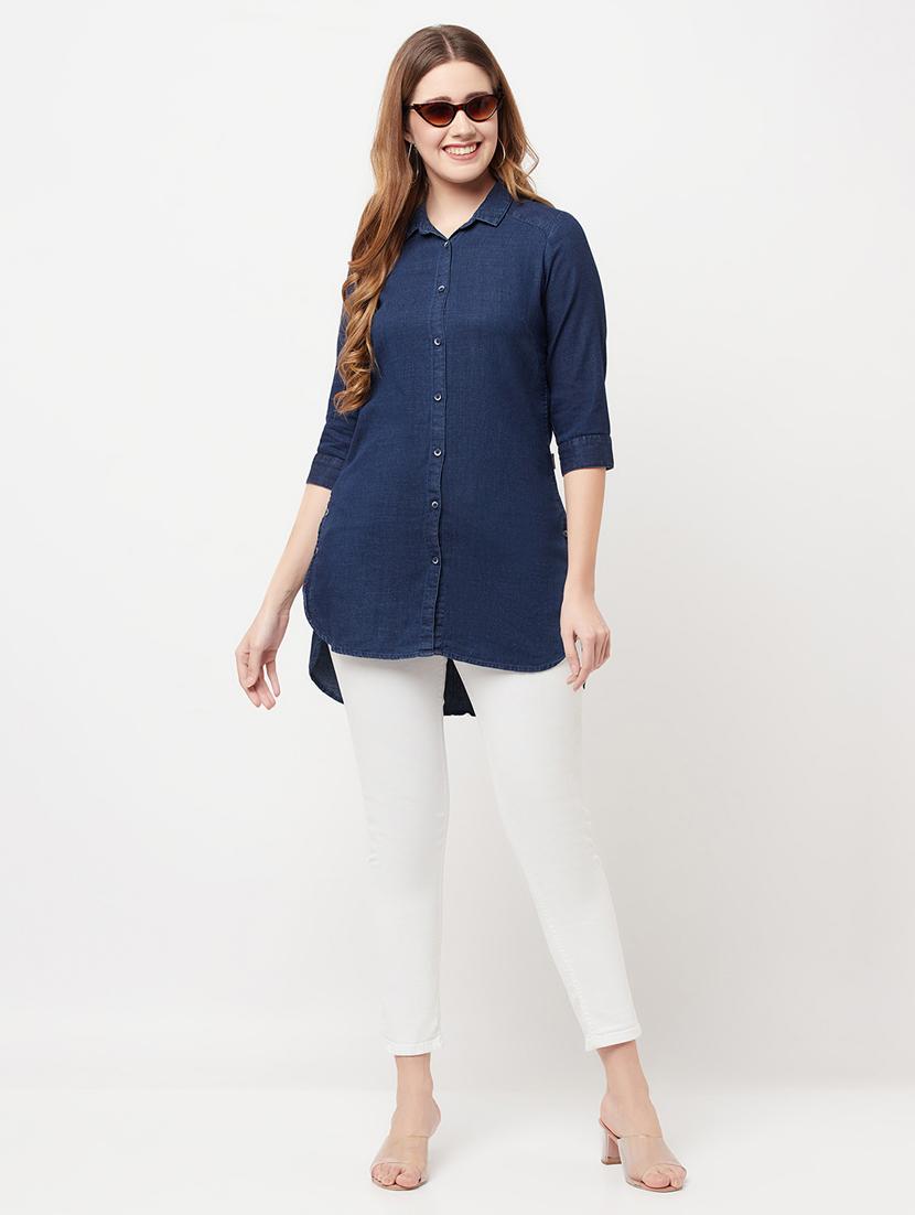high low solid shirt - 18328650 - Zoom Image - 4