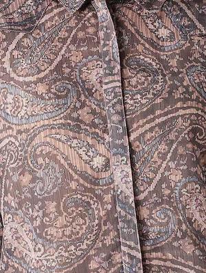 brown paisley regular shirt - 18328669 - Standard Image - 5