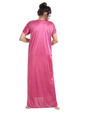 tie front solid combo nightwear set - 18329128 - Standard Image - 6