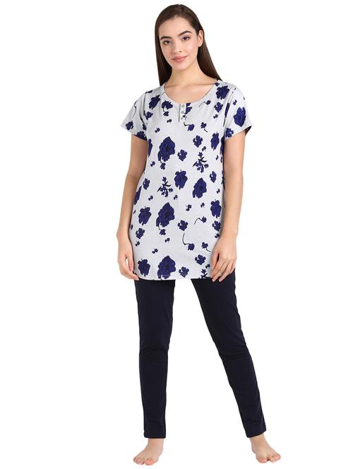 printed nightwear pyjama set - 18329351 - Standard Image - 1
