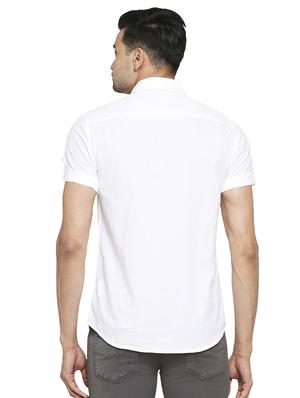 white solid casual shirt - 18329493 - Standard Image - 3