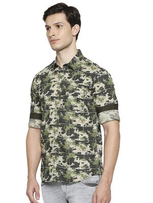 green camouflage casual shirt - 18329650 - Standard Image - 2