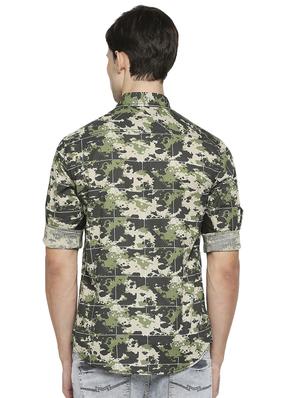 green camouflage casual shirt - 18329650 - Standard Image - 3