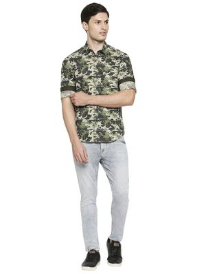 green camouflage casual shirt - 18329650 - Standard Image - 4