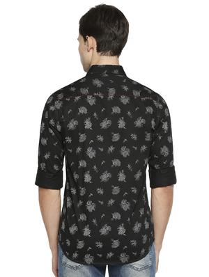 black floral casual shirt - 18329671 - Standard Image - 3