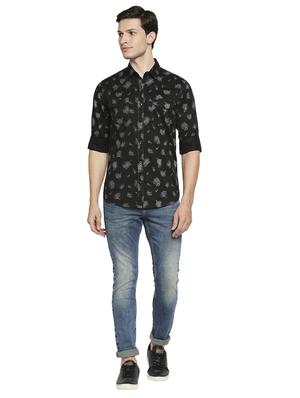 black floral casual shirt - 18329671 - Standard Image - 4