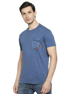blue solid t-shirt - 18329980 - Standard Image - 2