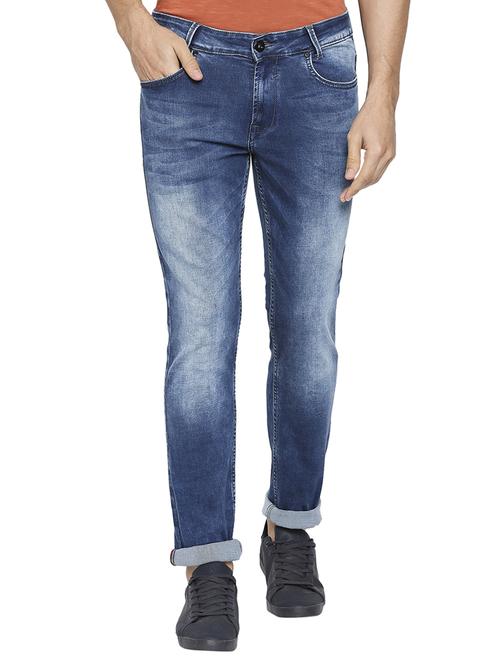 dark blue slim fit jeans - 18330035 - Standard Image - 1