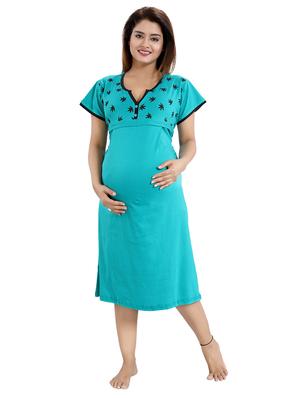 light blue cotton maternity wear - 18330186 - Standard Image - 3