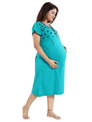 light blue cotton maternity wear - 18330186 - Standard Image - 4