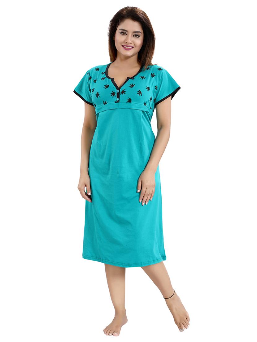 light blue cotton maternity wear - 18330186 - Zoom Image - 2