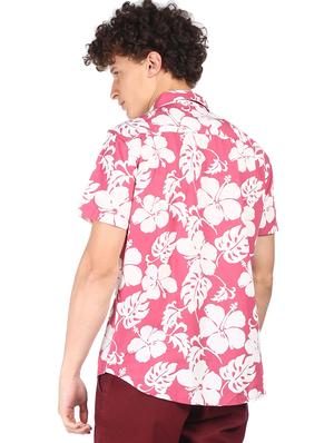 red printed casual shirt - 18330651 - Standard Image - 3