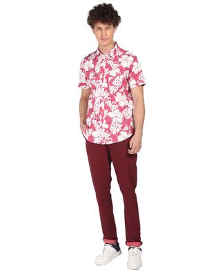 red printed casual shirt - 18330651 - Standard Image - 5