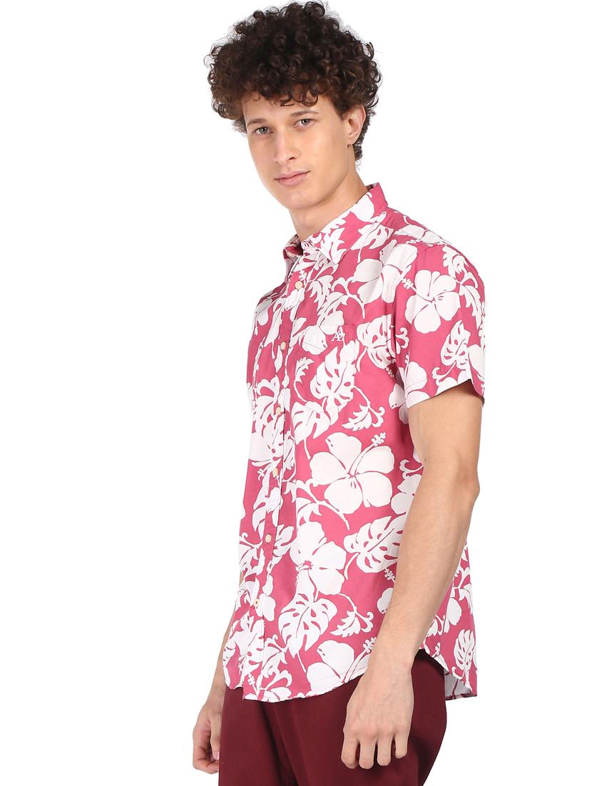 red printed casual shirt - 18330651 - Zoom Image - 2