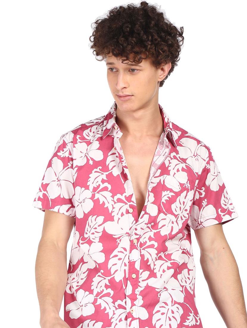 red printed casual shirt - 18330651 - Zoom Image - 4