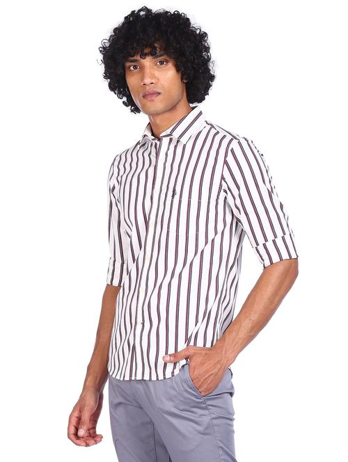 white checkered casual shirt - 18331043 - Standard Image - 1
