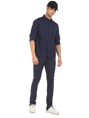 blue printed casual shirt - 18331072 - Standard Image - 5