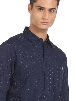 blue printed casual shirt - 18331072 - Standard Image - 6