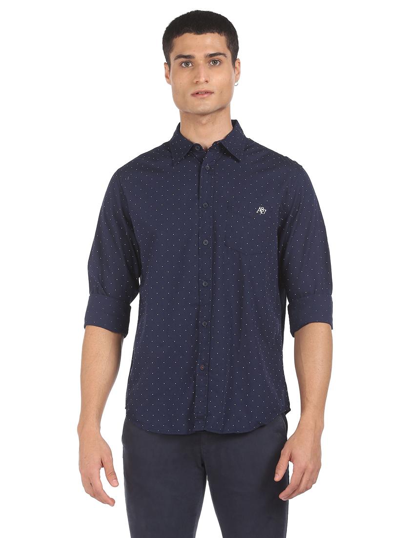 blue printed casual shirt - 18331072 - Zoom Image - 1