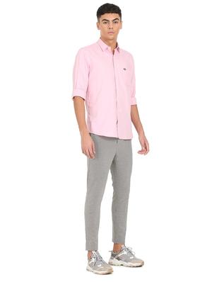 pink cotton solid casual shirt - 18331233 - Standard Image - 3