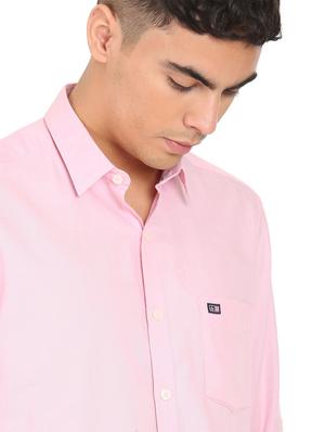 pink cotton solid casual shirt - 18331233 - Standard Image - 5