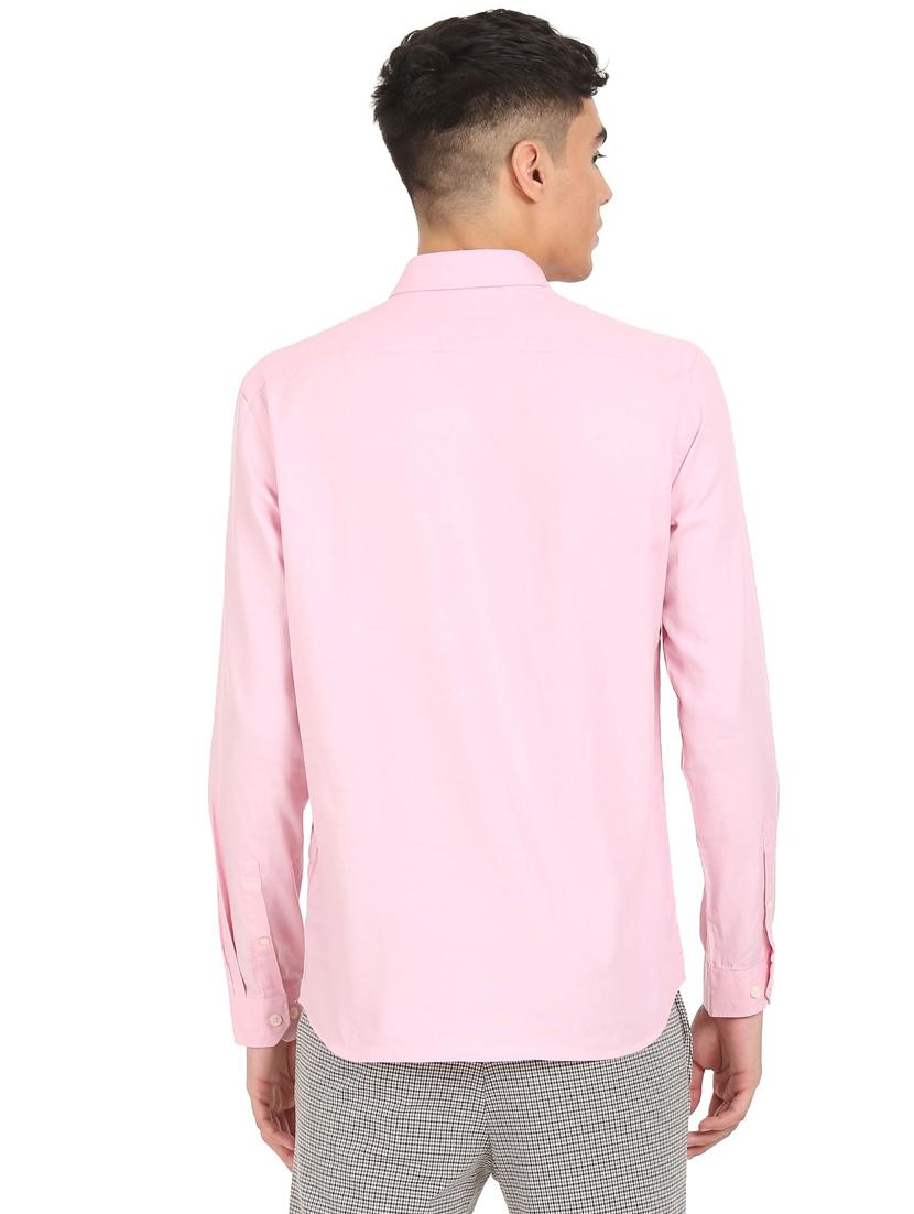 pink cotton solid casual shirt - 18331233 - Zoom Image - 2