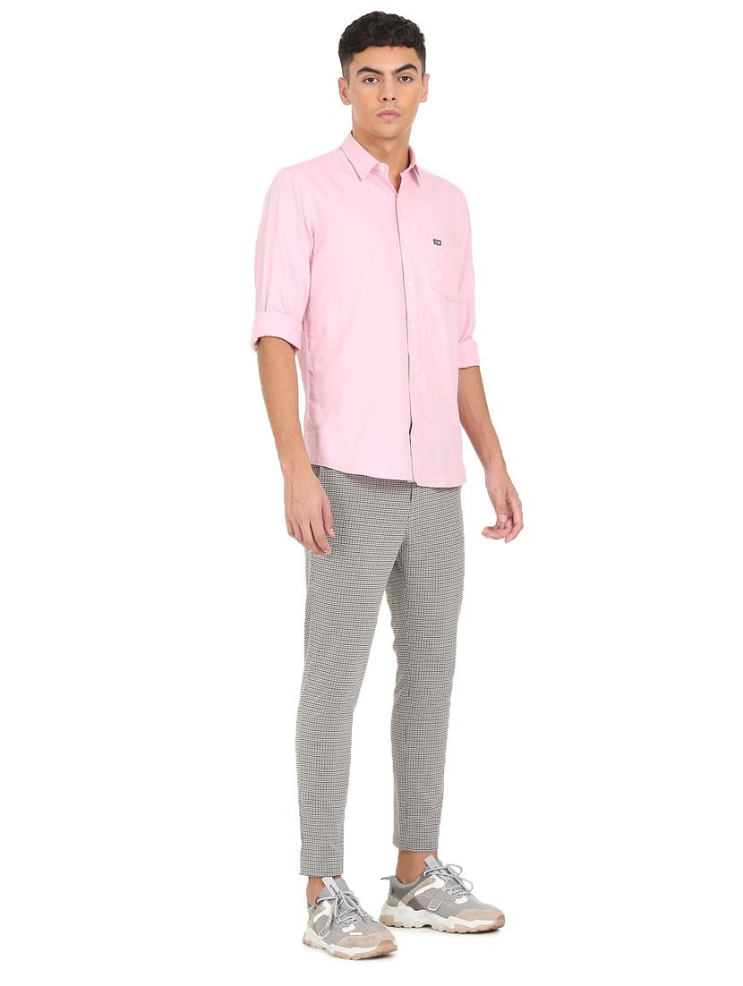 pink cotton solid casual shirt - 18331233 - Zoom Image - 3