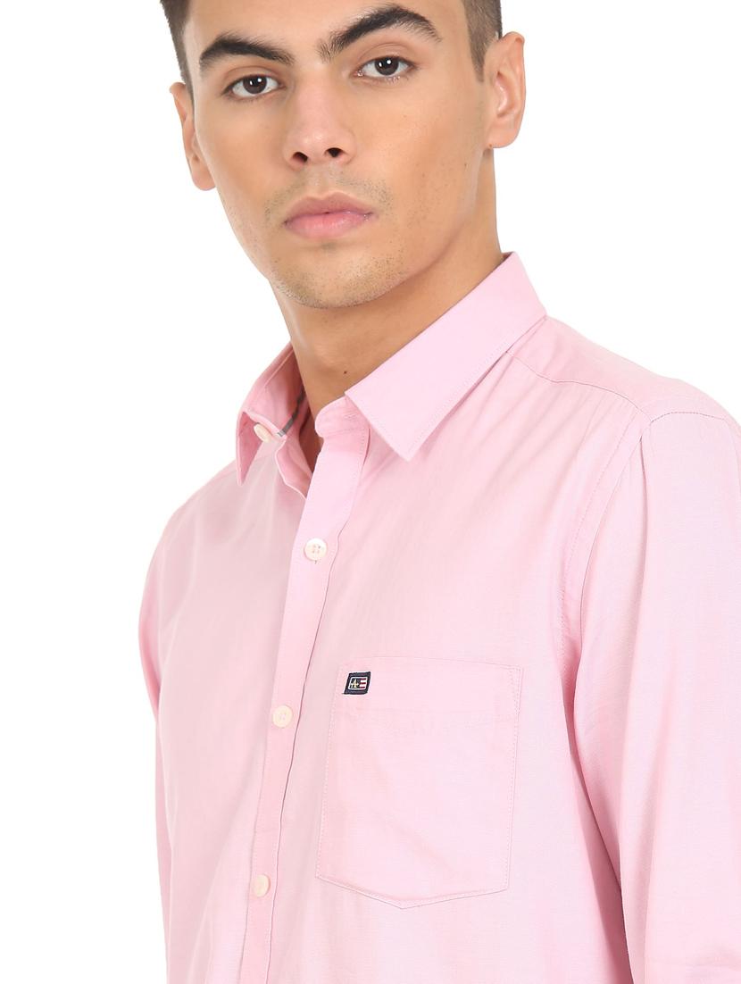 pink cotton solid casual shirt - 18331233 - Zoom Image - 4