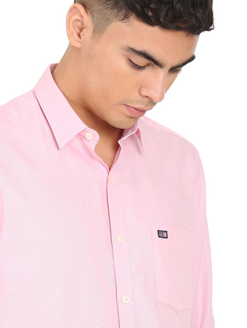 pink cotton solid casual shirt - 18331233 - Zoom Image - 5