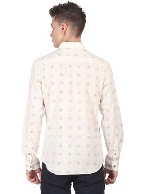 white printed casual shirt - 18331343 - Standard Image - 3