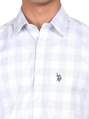blue checkered casual shirt - 18331841 - Standard Image - 6