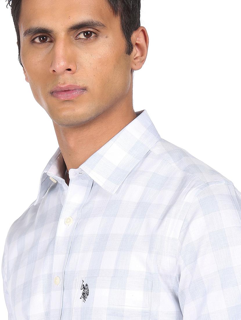 blue checkered casual shirt - 18331841 - Zoom Image - 5