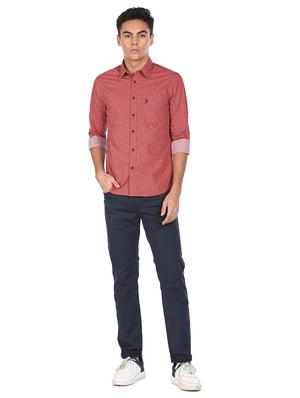 orange printed casual shirt - 18331874 - Standard Image - 4
