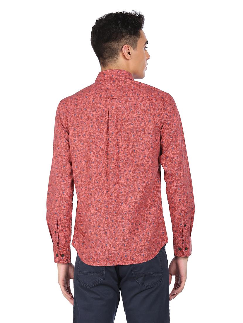 orange printed casual shirt - 18331874 - Zoom Image - 3