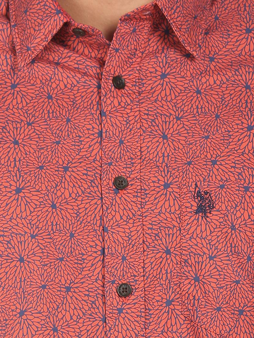 orange printed casual shirt - 18331874 - Zoom Image - 6