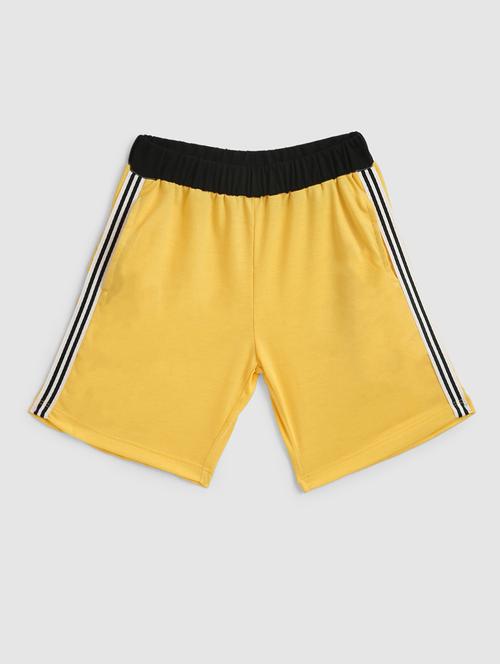 yellow side taped shorts - 18332146 - Standard Image - 1