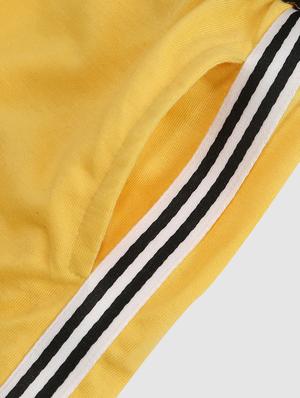 yellow side taped shorts - 18332146 - Standard Image - 3