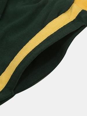 bottle green side taped shorts - 18332151 - Standard Image - 3