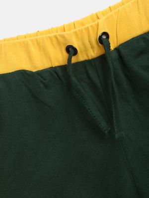 bottle green side taped shorts - 18332151 - Standard Image - 4