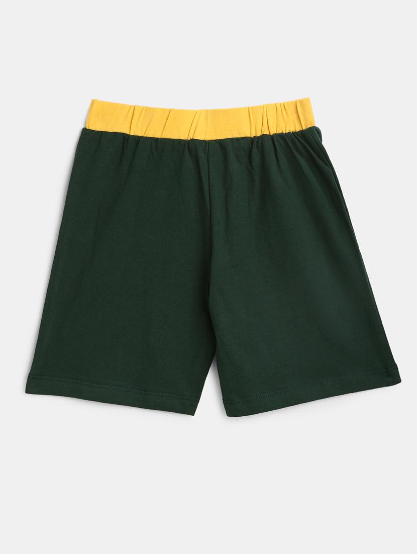 bottle green side taped shorts - 18332151 - Zoom Image - 2
