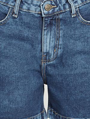 mid rise washed denim shorts - 18332305 - Standard Image - 5