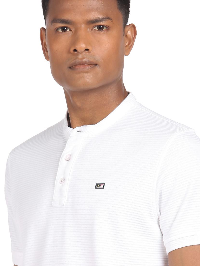 white solid casual t-shirt - 18332333 - Zoom Image - 5