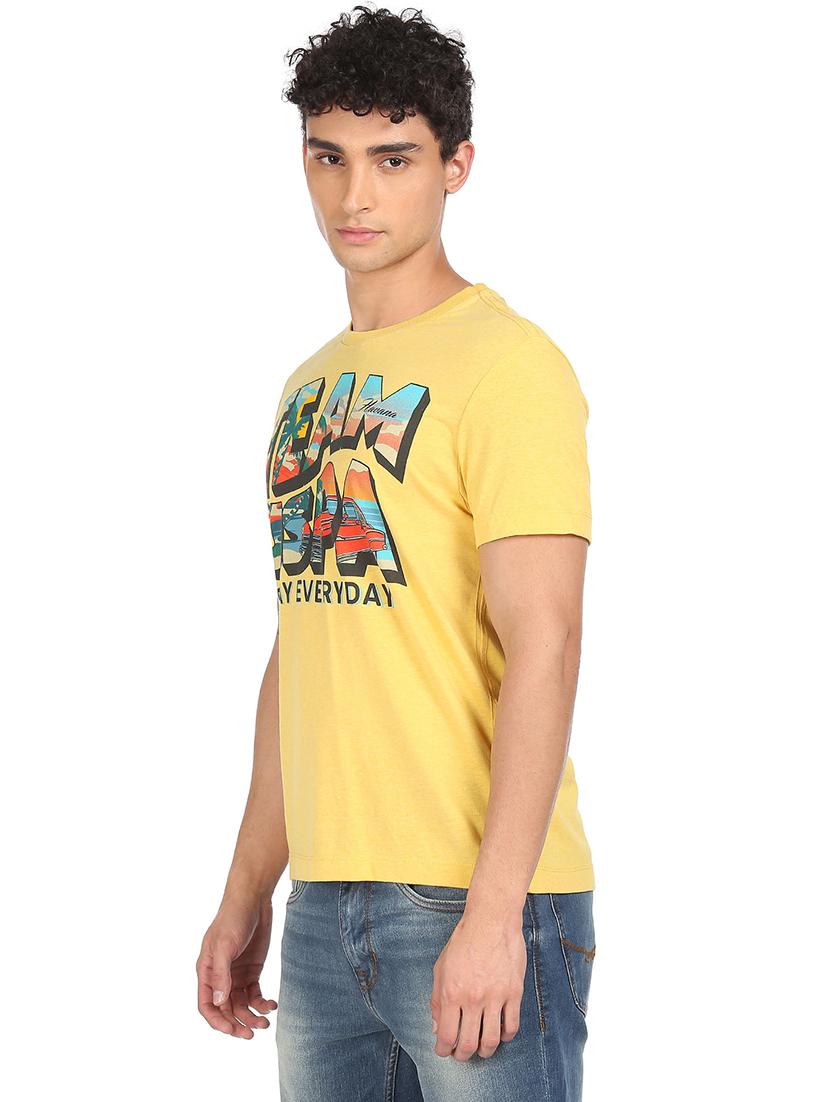 crew neck printed t-shirt - 18332348 - Zoom Image - 1