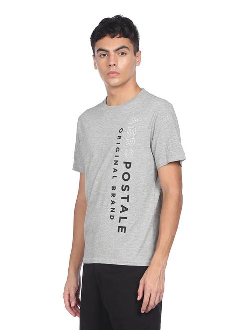 grey front printed t-shirt - 18332384 - Standard Image - 1