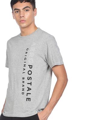 grey front printed t-shirt - 18332384 - Standard Image - 3